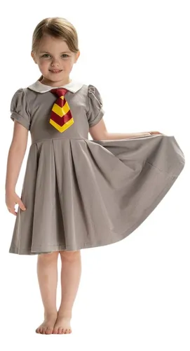 Dizfraz Hermione Vestido Harry Potter Casa Gryffin Para Ni a