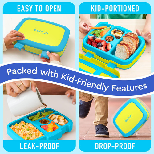 Fiambrera Bentgo Kids Estilo Bento Con 5 Compartimentos A Pr