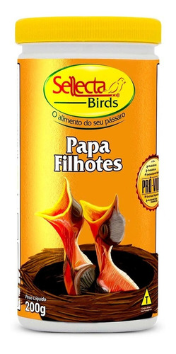 Sellecta Papa Para Filhotes 200g Papinha Para Tratar Aves