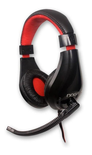 Imagen 1 de 3 de Auriculares gamer Noga Stormer NG-8620 negro y rojo