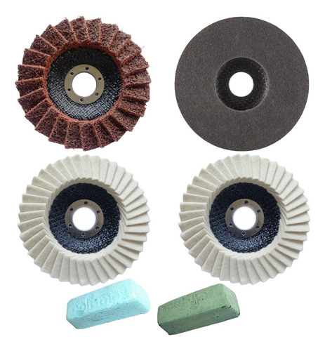 Kit Polimento Polir Premium Aço Inox E Metais Não Ferrosos