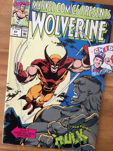 Comic - Marvel Comics Presents Wolverine #57 Hulk