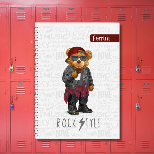 Cuaderno Profesional A4 Libreta 100h Espiral Ferrini 6-pack Color Raya - Masculino