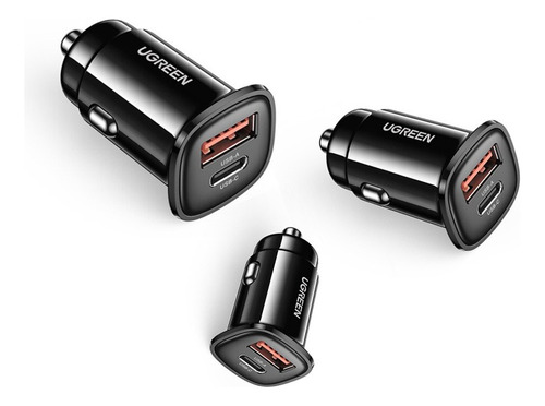 Mini Cargador Auto Carros Carga Rapida Usb Tipo C 30w Dual