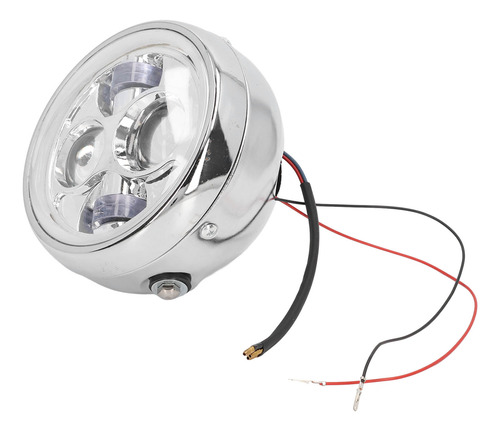 Faro De Moto De 6,5 Pulgadas, Led, 12 V, Transparente, Lente