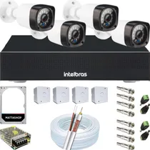 Comprar Kit Cftv 4 Câmeras Segurança Infra 720p Dvr 4ch Intelbras