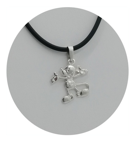 Dije Mickey Mouse De Plata  Fina Ley.925 D156