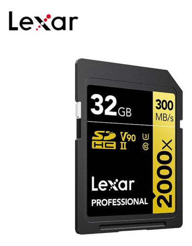 Cartão De Memória Lexar Sd Hc 32gb Uhs-ii 300mb/s V90 Gold