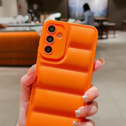 Funda Para Samsung Galaxy S24 Fe Acolchado Naranja