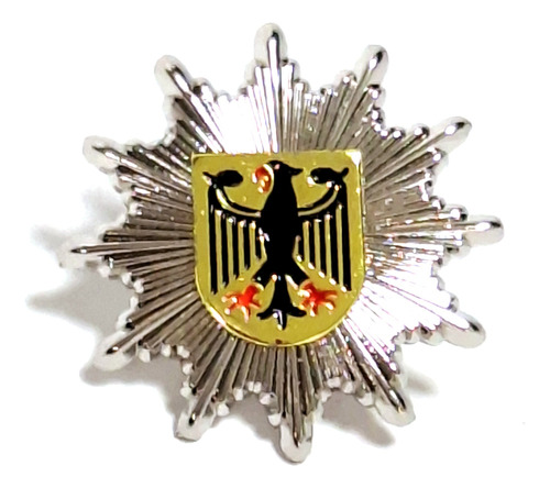 Pin Militar, Metal Esmaltado, Estrella Escudo Y Águila Alema