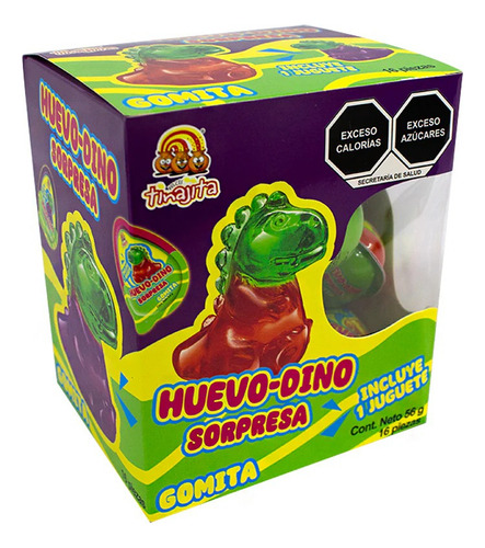 2 Pzas Huevo-dino Sorpresa T Display 16pz