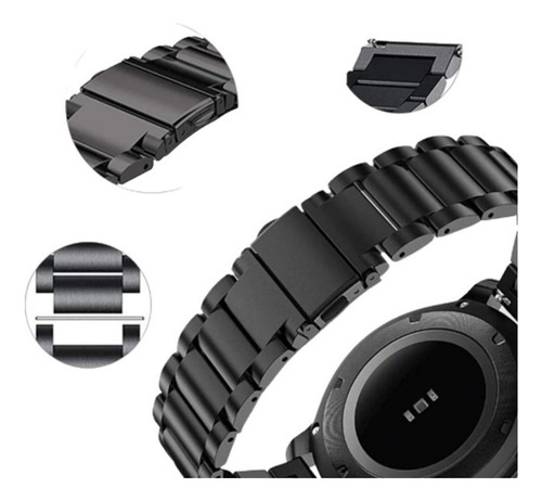 Pulseira Aço Compatível Qcy Watch Gts E Gtc Amazfit Pop 3s