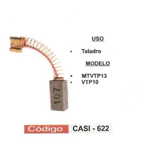 Carbon Taladro Mtvtp12/vtp10 Hitachi  Casi-622  