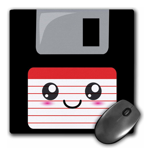 3drose Kawaii Happy Floppy Disk - Carrito Sonriente De An...