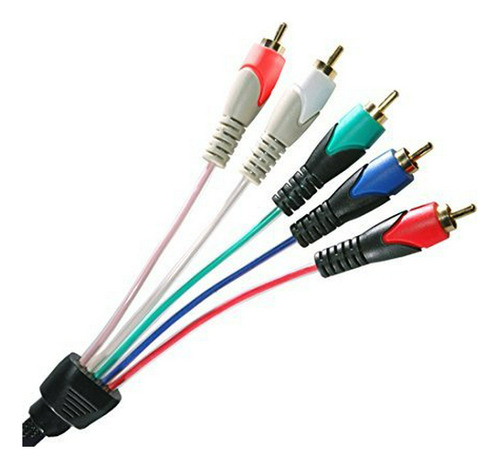 Cables Rca - 6' Ft 5 Rca Male Cable Component Audio Video Bl