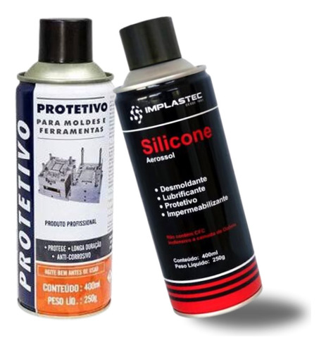 Silicone+protetivo Spray Molde Injeção Plástica Kit 12 Latas