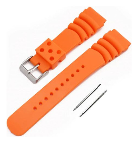 Pulseira Shift Para Relógio E Smartwatch 18mm 20mm 22mm 24mm Cor Laranja Largura 22 Mm