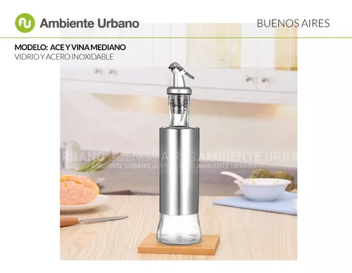 Ambiente Urbano - Aceitera Vinagrera con Pico Regulable de Acero Inoxidable