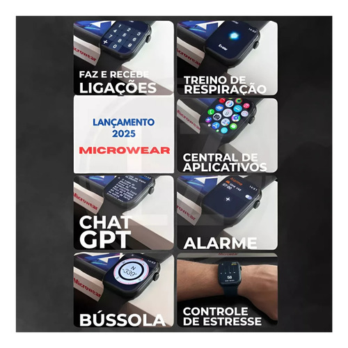 Smartwatch S10 46mm Amoled Gps 2025 2 Pulseiras Chatgpt Case