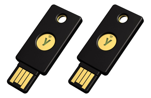 Pack 2 Yubico Yubikey Security Key Llave Seguridad Usb Nfc 