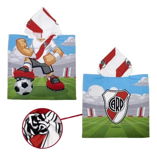 Poncho Toalla + Mochila River Plate Jugador Licencia Oficial