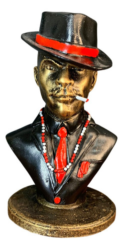 Estatua Busto Zé Pelintra Preto Exclusivo -umbanda Candomble