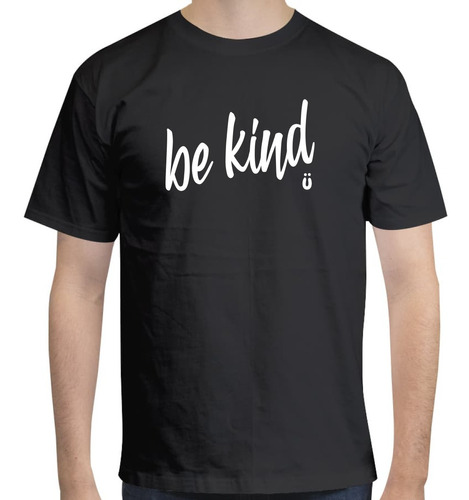 Imagen 1 de 3 de Camiseta Be Kind Color Blanco Básica Para Hombre