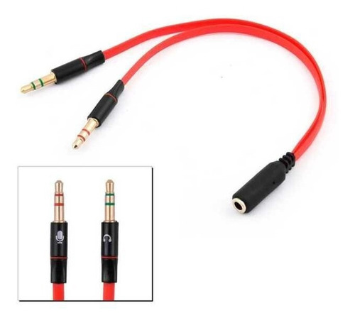 Adaptador Split Audio Hembra Spica A Dos Machos Spica 3.5mm