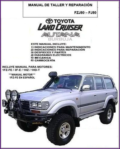 Manual Taller Toyota Land Cruiser Autana Burbuja Fzj80 Fj80