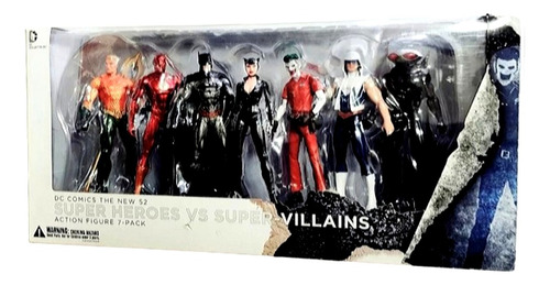 The New 52 Dc 7 Figuras 17 Cm. Heroes V/s Villanos En Caja. 