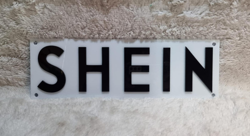 Letrero Shein Acrilico, Señalamiento Shein 40x13cm