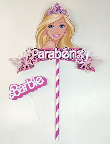 Topo de Bolo BARBIE Enfeite Decoração de Festa personalizado em Promoção na  Shopee Brasil 2023