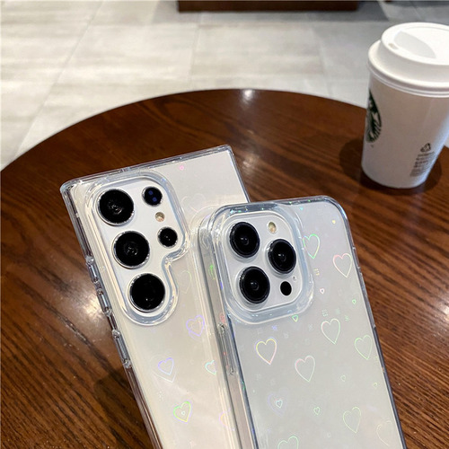 Funda Transparente Para Samsung Galaxy Láser Diseño De Linda Corazón