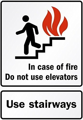 Caso Incendio No Utilice Ascensor Use Stairways Osha 5  X