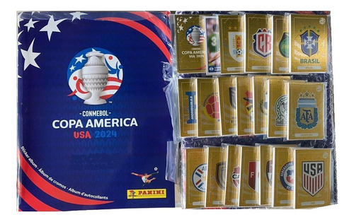 Set Completo Pegar Copa América U S A 24 Panini + Tapa Dura