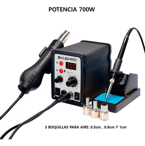 Imagen 4 de 10 de Estacion De Soldado Soldadora + Aire Caliente Profesional