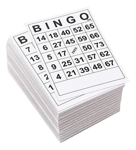 60 Cartones De Bingo Grandes Para Adultos Y Niños De 0 A 75