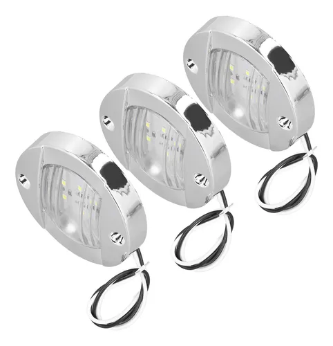 Marcador Lateral De Aviso Led Stern De 12 V, Redondo, Blanco