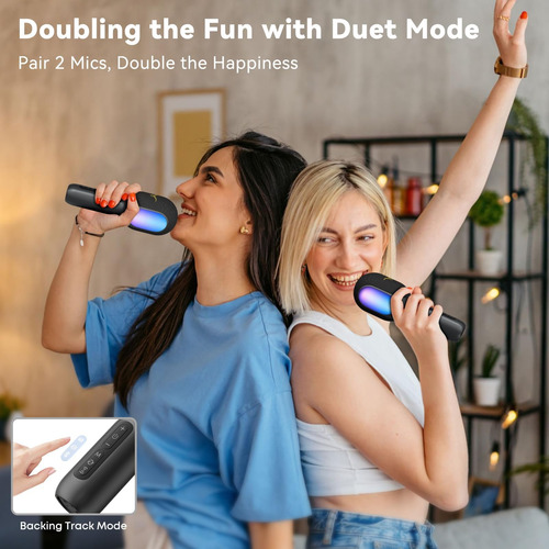 Sondtuo Wireless Bluetooth Karaoke Micrófono, Micrófono Port