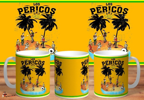 Taza De Ceramica Los Pericos El Ritual De La Banana 1987 Ret