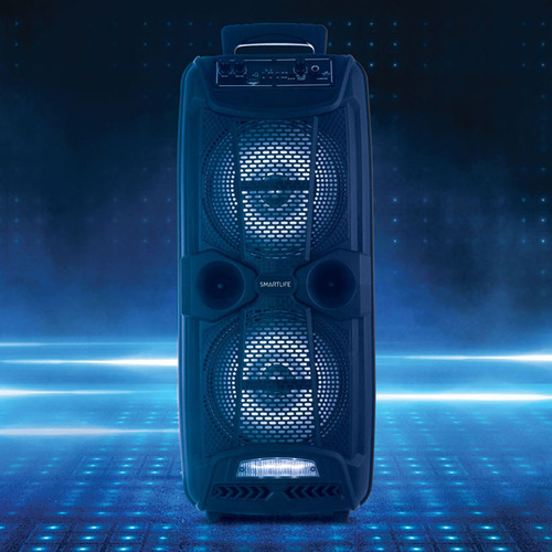 Parlante Bluetooth Party Box 15w Smartlife Sl-pb208015 Color Negro