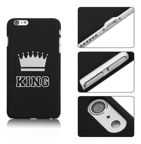 Moda King Queen Lovers Telefone Móvel Pc Scrub Capa Su