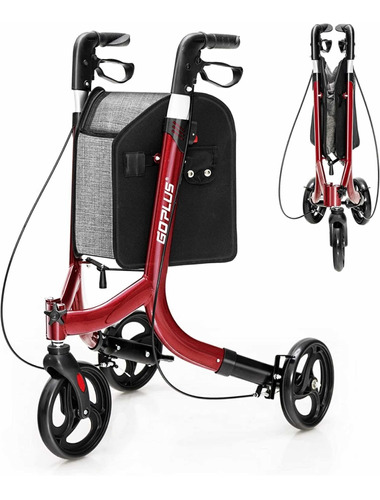 Caminador Andadera Adulto Mayor  3-wheel Rollator Rolling W