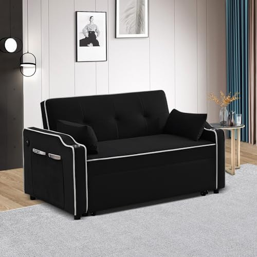 Sofá Cama Multifuncional De Terciopelo 3 En 1, Cama Extraíbl
