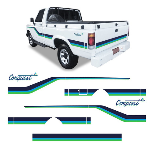 Kit De Faixa Decorativa Adesivo Chevrolet D20 1992 Conquest