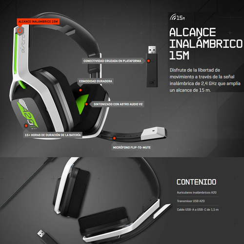 Imagen 3 de 8 de Diadema Gamer Inalámbrica Astro A20, Xbox X|s One, Pc/mac