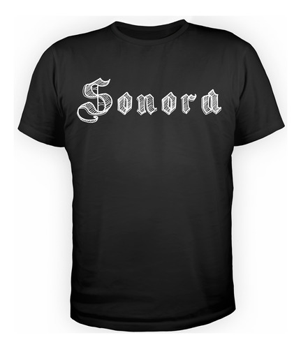 Playera Sonora - Camiseta Negra Desértica