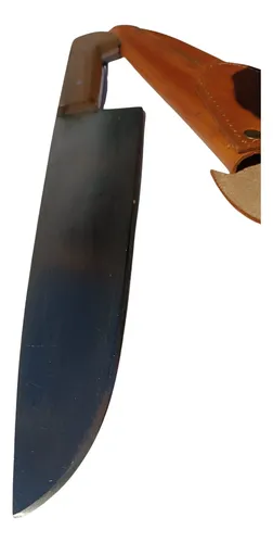 Cuchillo Artesanal - Cuchilla De 28cm De Acero Y Vaina Cuero