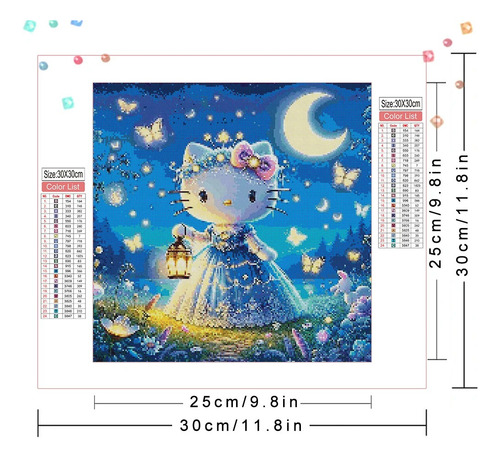 Kit Pintura Diamante Lilo Y Stitch 30x30cm - Redondos