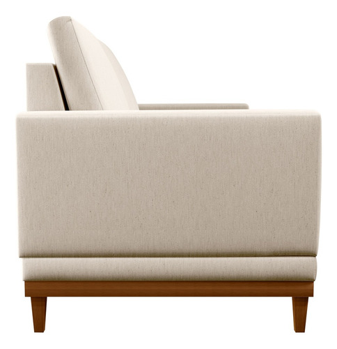 Sofá Kayrós 160cm 2 Lugares D05 Linho Bege - Mpozenato Cor Creme